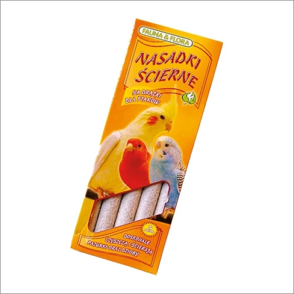 FAUNA & FLORA Nasadki ścierne- patyczki z piaskiem dla ptak