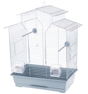 Klatka Inter Zoo dla Papugi Nimfy Iza 2 Ocynk 510x300x605mm popiel