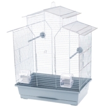Klatka Inter Zoo dla Papugi Nimfy Iza 2 Ocynk 510x300x605mm popiel