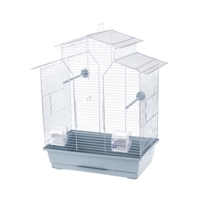 Klatka Inter Zoo dla Papugi Nimfy Iza 2 Ocynk 510x300x605mm popiel