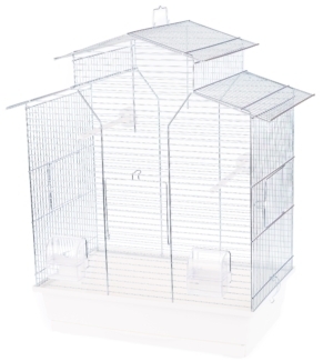 Klatka Inter Zoo dla Papugi Nimfy Iza 2 Ocynk 510x300x605mm popiel