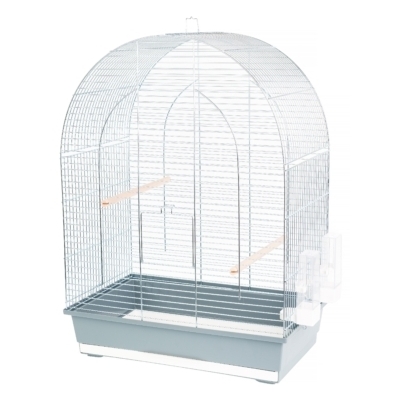 Klatka Inter Zoo dla Papugi Nimfy, falistej Lusi 3 Ocynk 540x340x750mm popiel