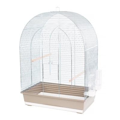 Klatka Inter Zoo dla Papugi Nimfy, falistej Lusi 3 Ocynk 540x340x750mm popiel