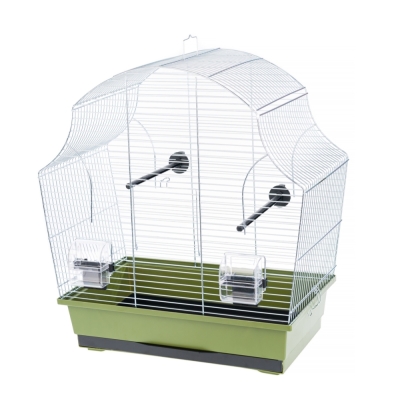 Klatka Inter Zoo dla Papugi Nimfy papugi falistej Margot 2 Ocynk 505x280x540mm zielona