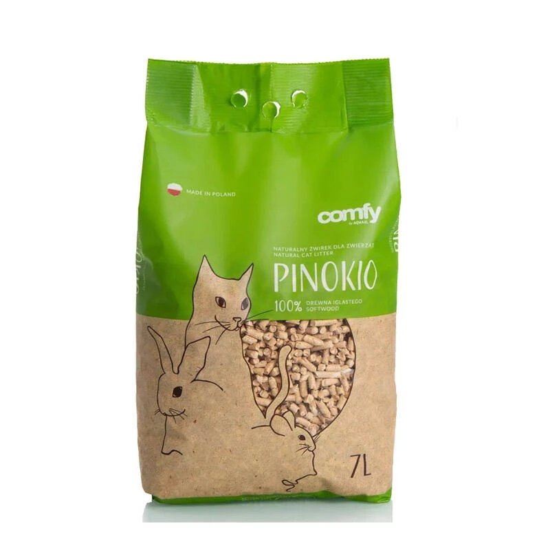 Żwirek dla kota Comfy drewniany Pinokio 7l