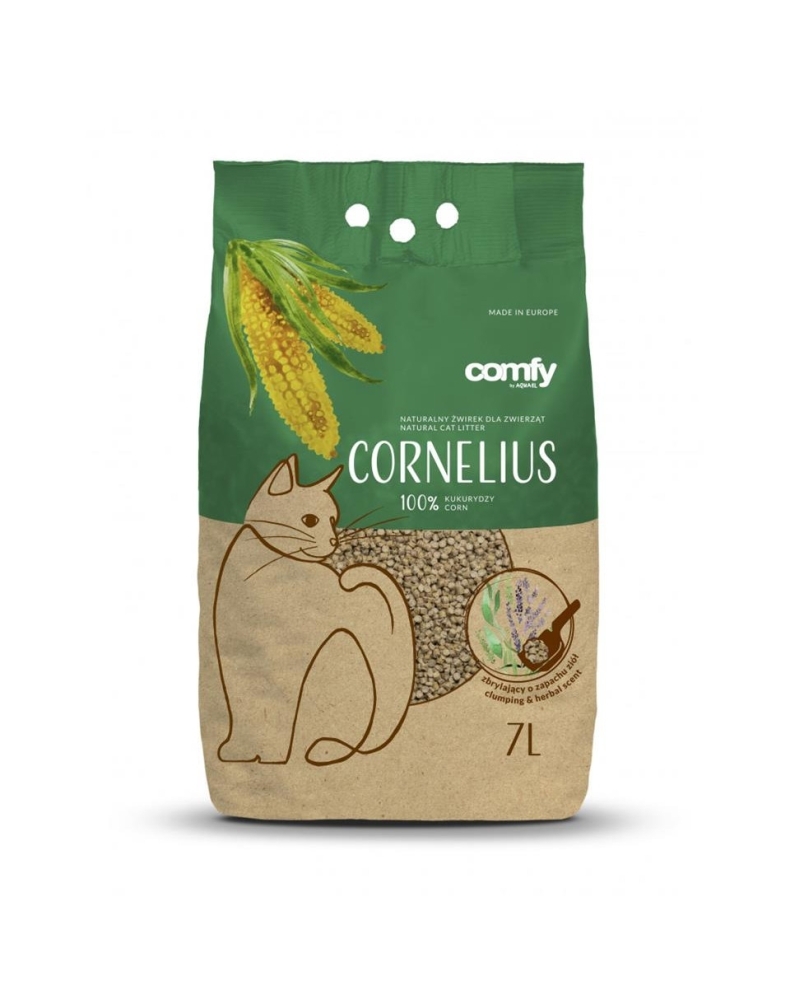 COMFY Cornelius Żwirek kukurydziany zbrylający ziołowy 7 l