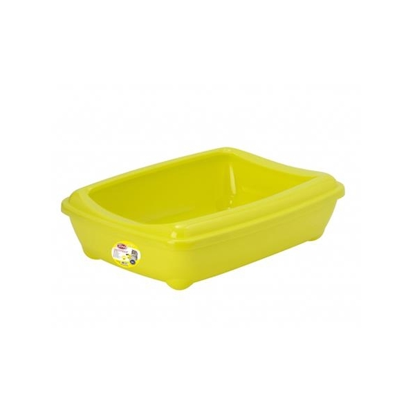 PETNOVA Kuweta dla kota Otwarta 42cm z ramką - żółta M