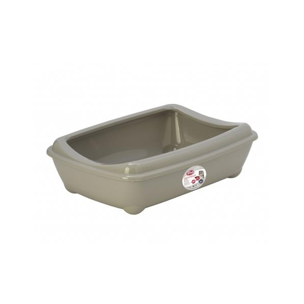 PETNOVA Kuweta dla kota Otwarta z ramką 42cm - siwa M