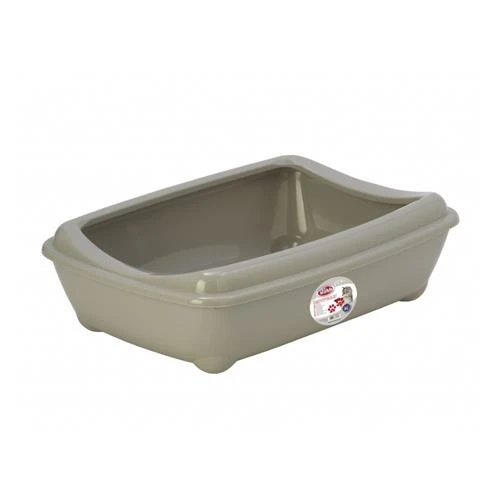 PETNOVA Kuweta dla kota Otwarta 50cm z ramką -siwa L