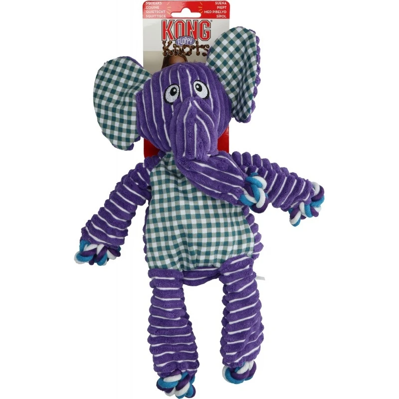Zabawka dla psa KONG Floppy Knots Elephant M/L - słoń zaba