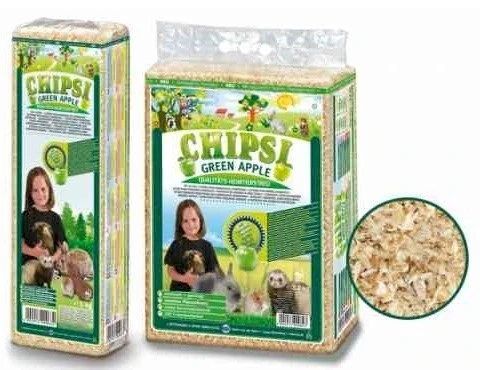 CAT'S BEST Trociny Chipsi Green Apple 15l/1kg
