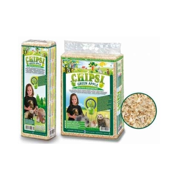 CAT'S BEST Trociny Chipsi Green Apple 15l/1kg