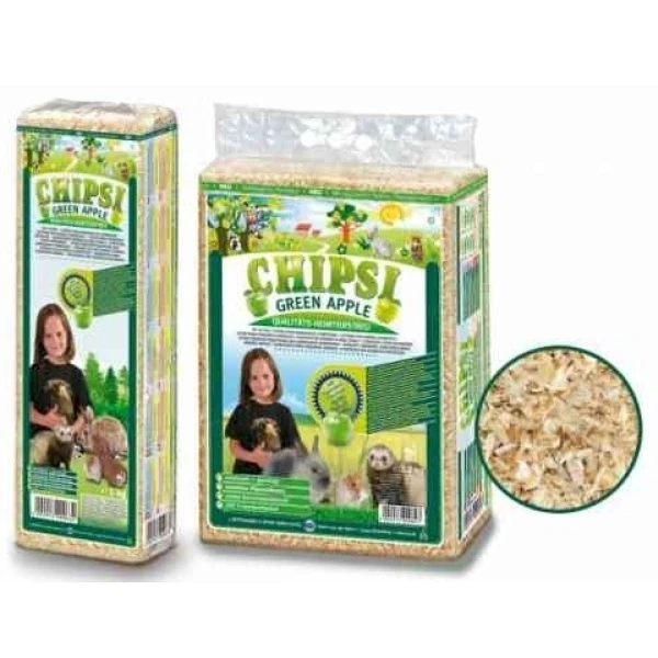 CAT'S BEST Trociny Chipsi Green Apple 15l/1kg