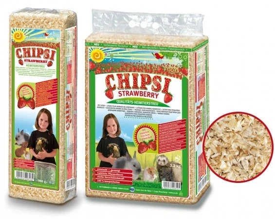 CAT'S BEST Trociny Chipsi Truskawka 15l/1kg