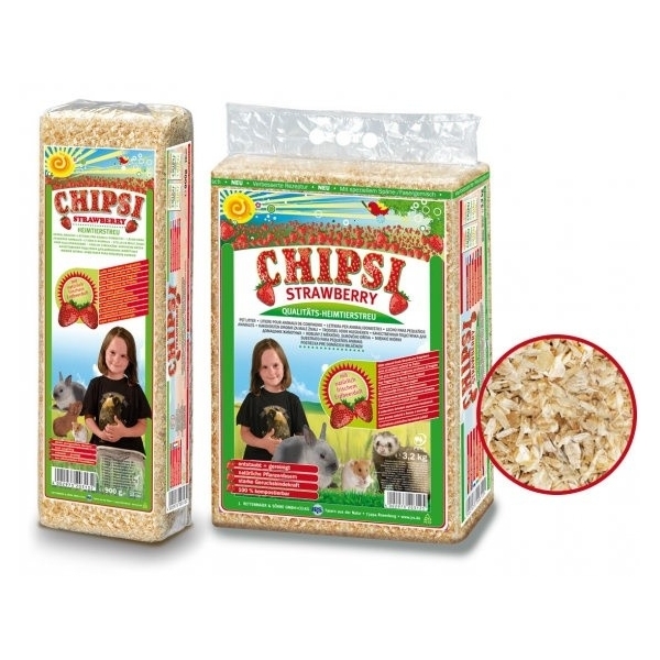 CAT'S BEST Trociny Chipsi Truskawka 15l/1kg