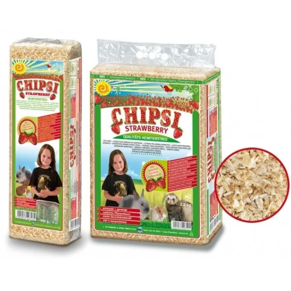 CAT'S BEST Trociny Chipsi Truskawka 60l 3.2kg