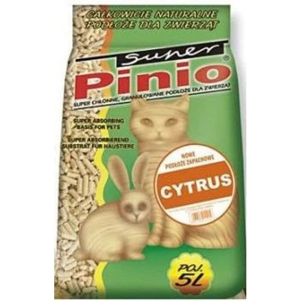 Żwirek dla kota i gryzoni Benek Super Pinio Cytrus 5L