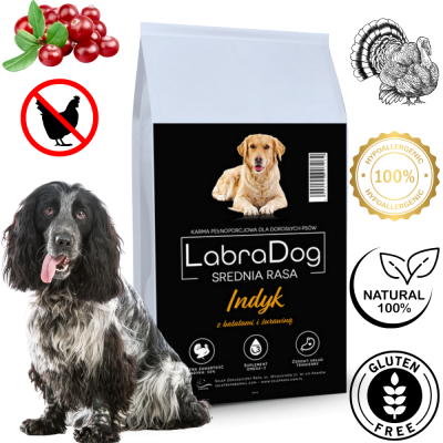Karma sucha dla psa dorosłego ras średnich LabraDog Superfood GFH Indyk z batatami i żurawiną