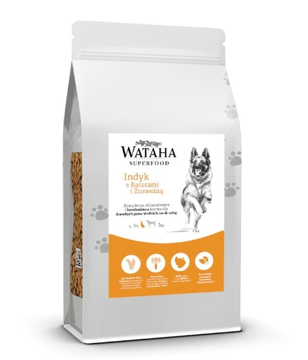 Wataha Superfood indyk z batatami i żurawiną 12kg GFH Karma sucha dla psa dorosłego ras średnich