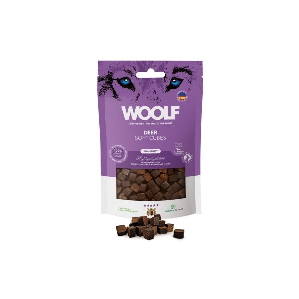 Woolf Soft Cubes Monoprotein Deer 100g