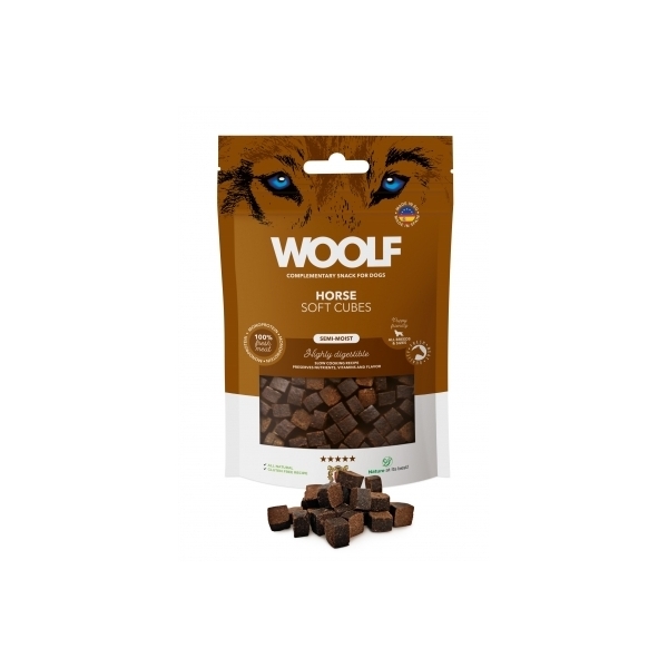 Woolf Soft Cubes Monoprotein Horse 100g
