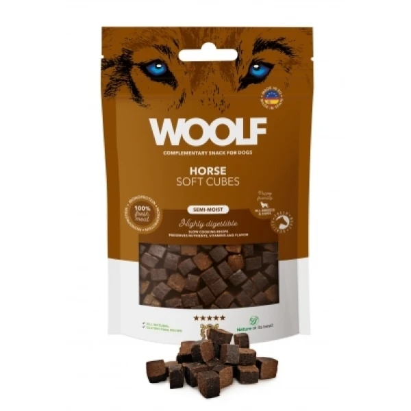Woolf Soft Cubes Monoprotein Horse 100g