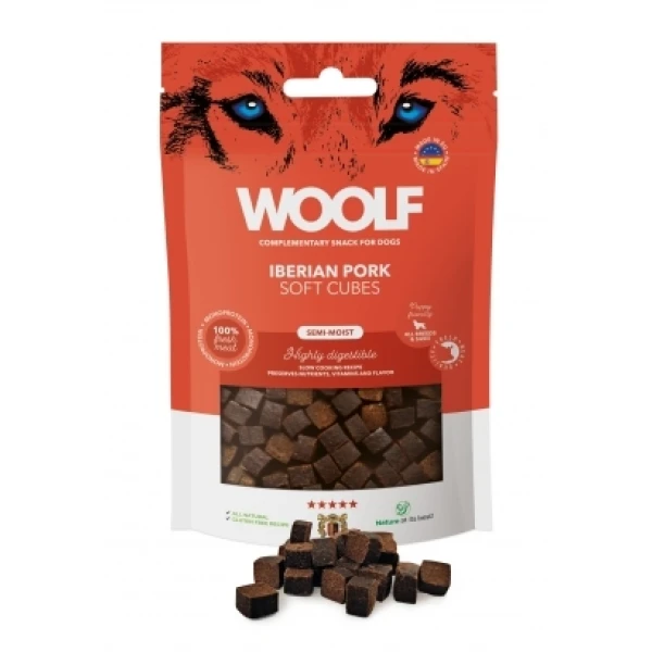Woolf Soft Cubes Monoprotein Iberian Pork 100g
