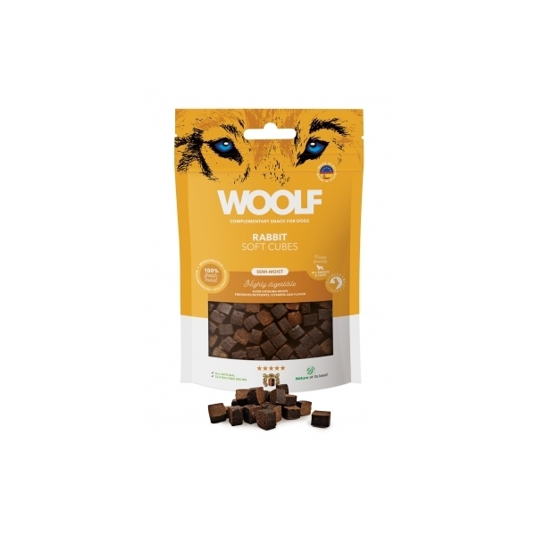 Woolf Soft Cubes Monoprotein Rabbit 100g