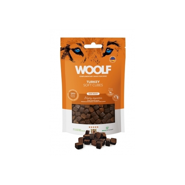 Woolf Soft Cubes Monoprotein Turkey 100g