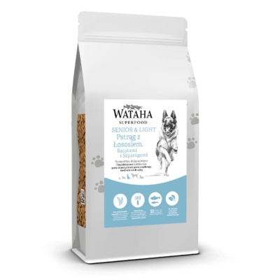 Karma sucha dla psa ras średnich   Wataha Superfod GFE Senior&Light pstrąg z łososiem, batatami i szparagami 2kg