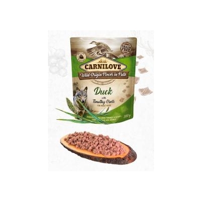 Karma mokra dla psa   Carnilove Dog Pouch kaczka/timothy grass  Kaczka z tymotką łąkową 300G