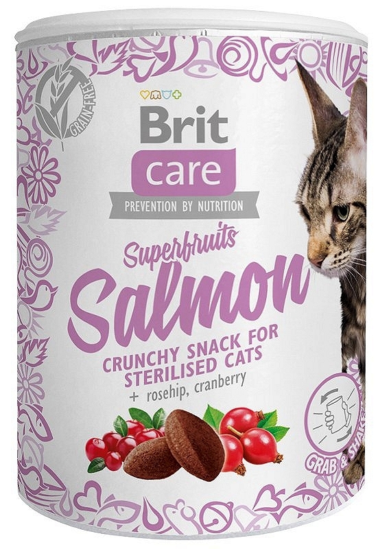 Przysmaki dla kota Brit Care Cat Snack Superfruits Salomon 100g