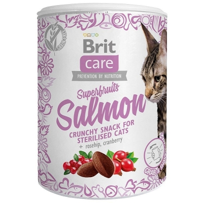 Przysmaki dla kota Brit Care Cat Snack Superfruits Salomon 100g