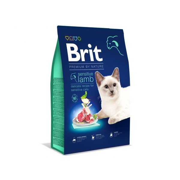 Karma sucha dla kota Brit Care Cat Sensitive Lamb 0.3kg, 0.8