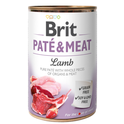 Karma mokra dla psa Brit  Pate&Meat Lamb Jagnięcina 400g puszka