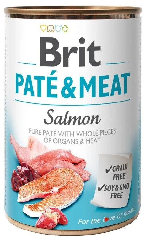 Karma mokra dla psa Brit  Pate&Meat Salmon Łosoś 400g pusz