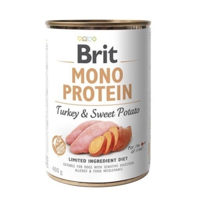 Karma mokra dla psa Brit Mono Protein Turkey&Sweet Potato Indyk&ziemniak 400g puszka
