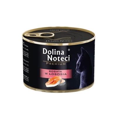 Karma mokra dla kota Dolina Noteci Premium Bogata w Łososia 185g