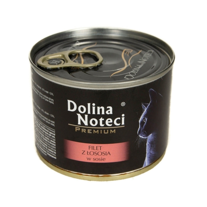 Karma mokra dla kota Dolina Noteci Premium Filet z Łososia 185g