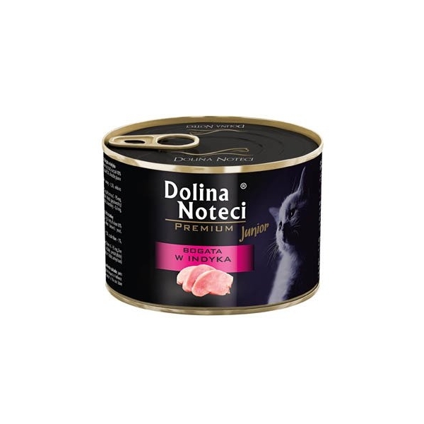 Karma mokra dla kota Dolina Noteci Premium Juniora  Bogata w