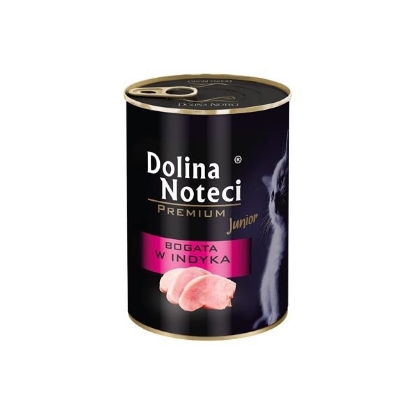 Karma mokra dla kota Dolina Noteci Premium Juniora  Bogata w
