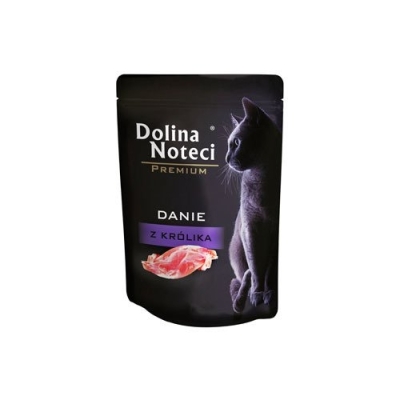 Karma mokra dla kota Dolina Noteci Danie z Królikai  saszetka 85g