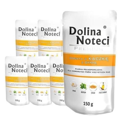 Karma mokra dla psa Dolina Noteci Premium bogata w kaczkę z dynią saszetka 150g