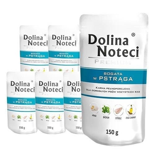 Karma mokra dla psa Dolina Noteci Premium Bogata w Pstrąga saszetka 150g