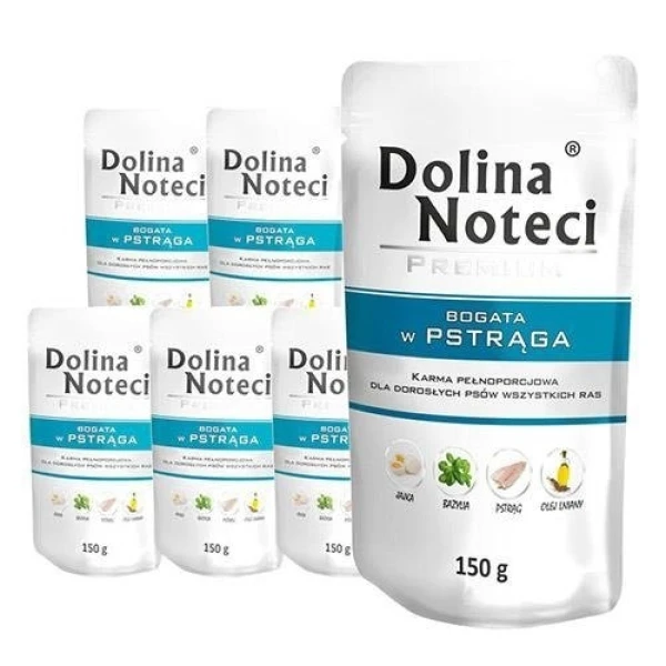 Karma mokra dla psa Dolina Noteci Premium Bogata w Pstrąga 