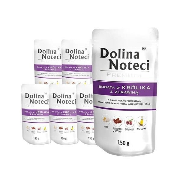 Karma mokra dla psa Dolina Noteci Premium Bogata w Królika 