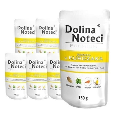 Karma mokra dla psa Dolina Noteci Premium Bogata w Kurczaka saszetka 150g