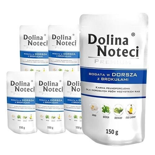 Karma mokra dla psa Dolina Noteci Premium Bogata w Dorsza saszetka 150g