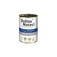 Karma mokra dla psa Dolina Noteci Premium Dorsz z brokułami puszka 400g, 800g