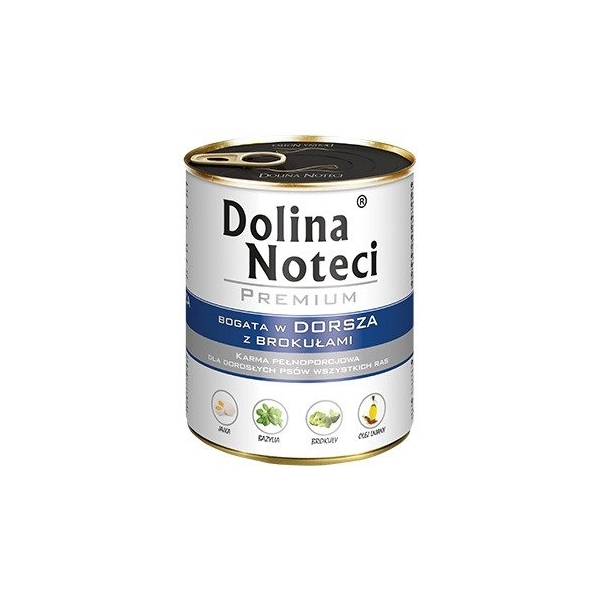 Karma mokra dla psa Dolina Noteci Premium Dorsz z brokułami